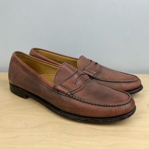 Sebago Men’s Size 13.0 D Brown French Calfskin Leather Penny Loafers Handsewn